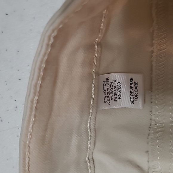 💥3for$12💥 Cato Cream Distressed Denim Skirt with Fringe Hem size 12 - Picture 6 of 8